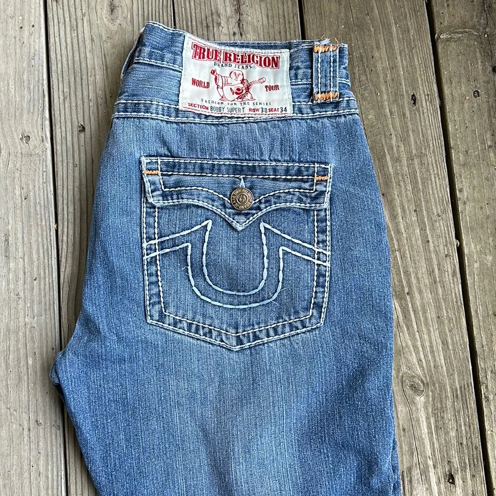 👖 True Religion Bobby Super T Jeans – Distressed Vintage Style